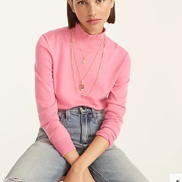 J. Crew Mockneck silk-blend sweater with ribbed trim - Picture 3 of 7